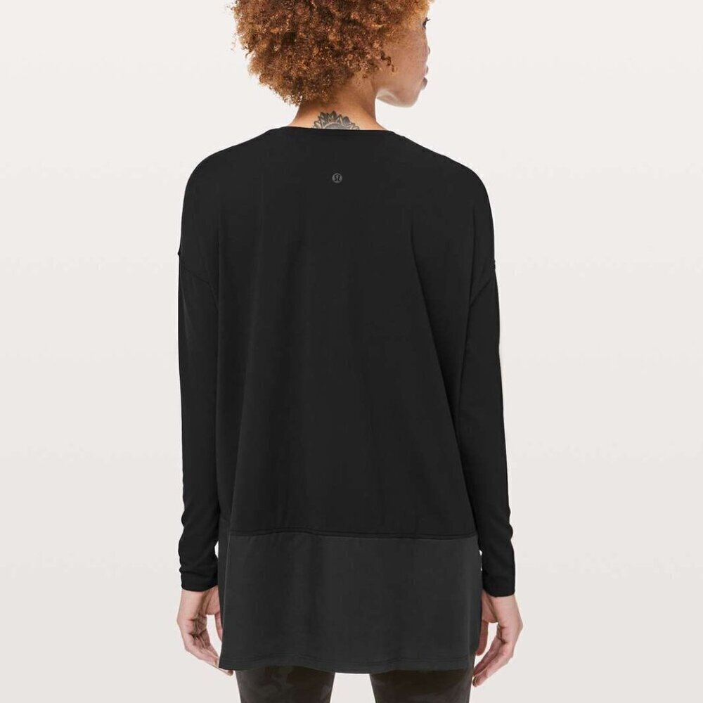 Lululemon Ease of Mind Long Sleeve Shirt Size 6 Black - Picture 2 of 9